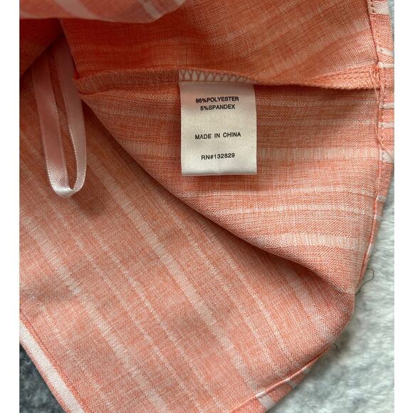 Revolve Superdown Hannah Tie Bow Back Crop Top Pink White Stripe Size Medium - Picture 11 of 13